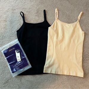 Bundle of 2 Shapermint Empetua shapewear camis in black and nude